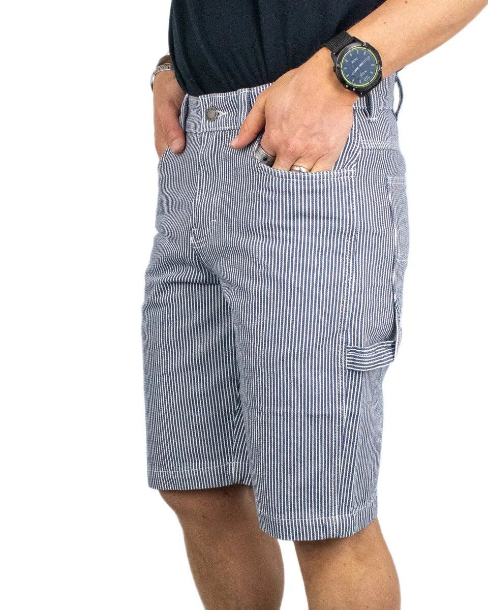 Dickies - Shorts Randiga - Hickory 11" Carpenter - Blå/Vit