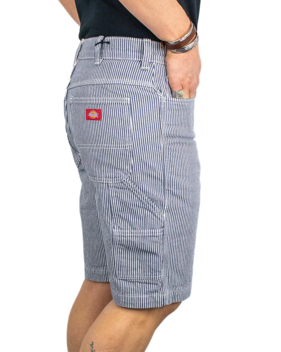 Dickies - Shorts Randiga - Hickory 11" Carpenter - Blå/Vit
