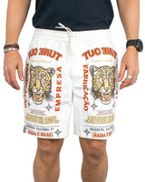 Brixton - Shorts - Everyday Hyrbid 7" - Panter - Vit