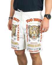 Brixton - Shorts - Everyday Hyrbid 7" - Panter - Vit