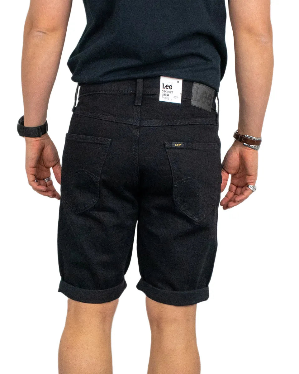 Lee - Jeansshorts - Clean 5 Pocket - Svart