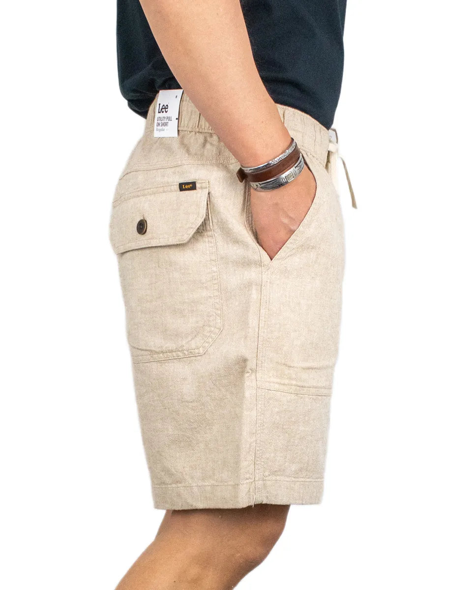 Lee - Utility Linneshorts - Beige