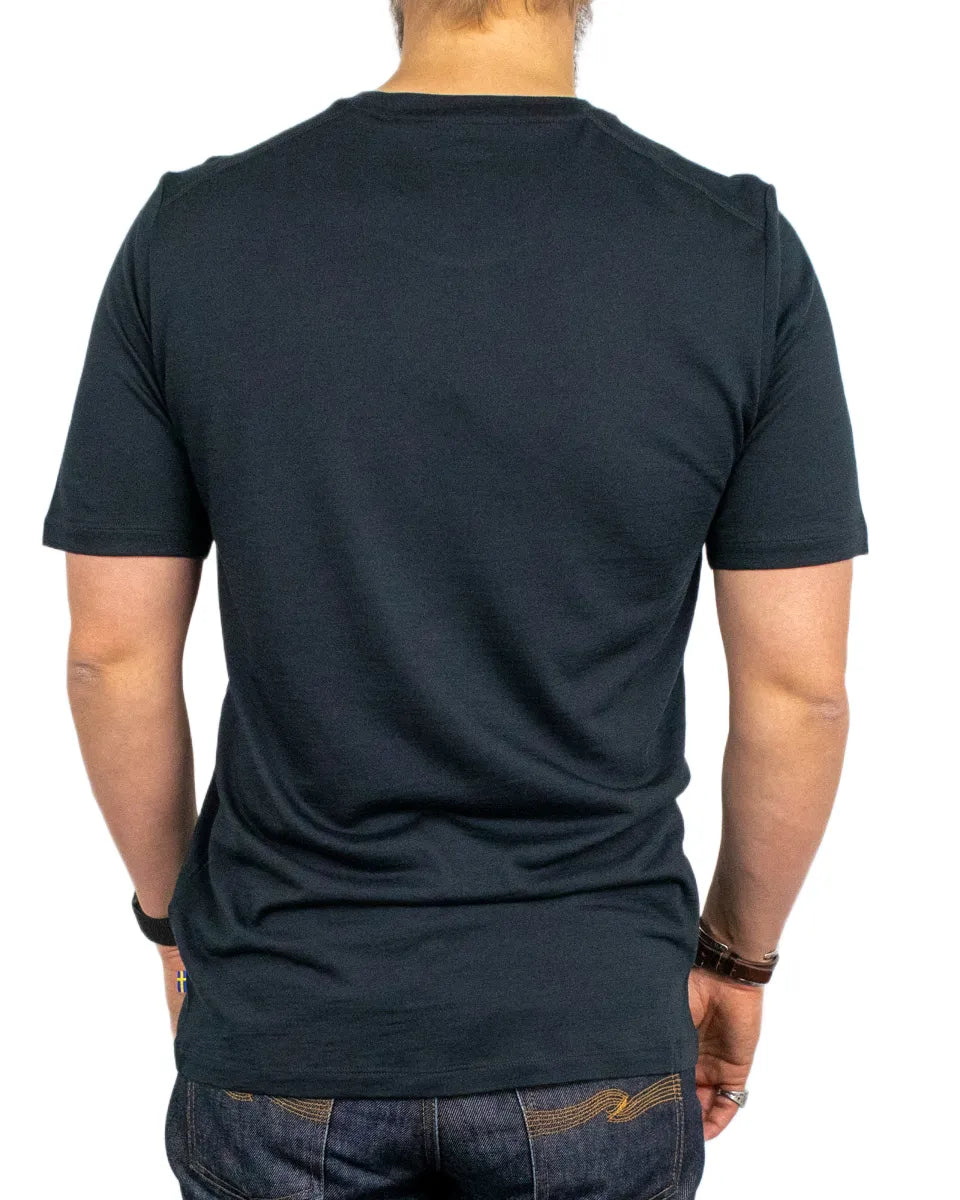 Fjällräven - T-Shirt i Ull - Abisko Wool - Svart