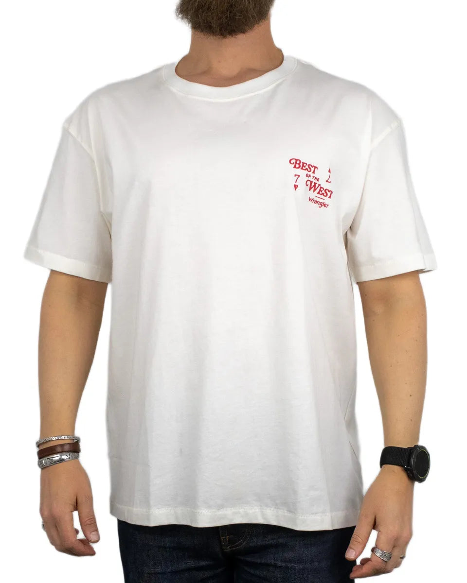 Wrangler - T-Shirt - Best Of the West - Vit