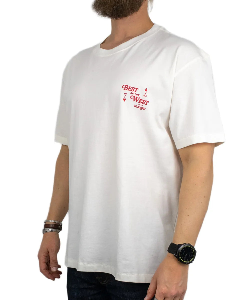 Wrangler - T-Shirt - Best Of the West - Vit