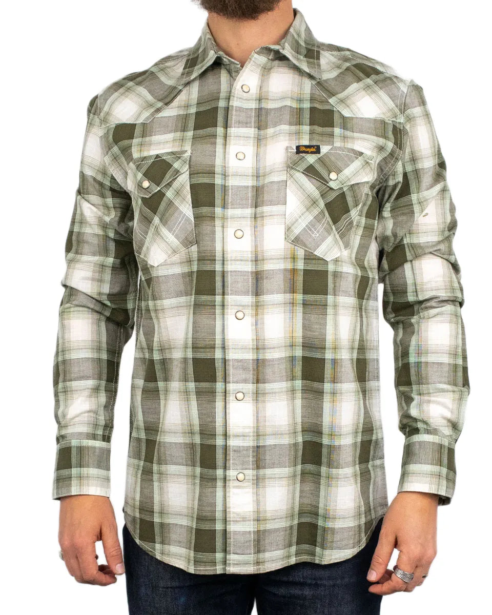 Wrangler - Flanellskjorta - Western Shirt - Grön