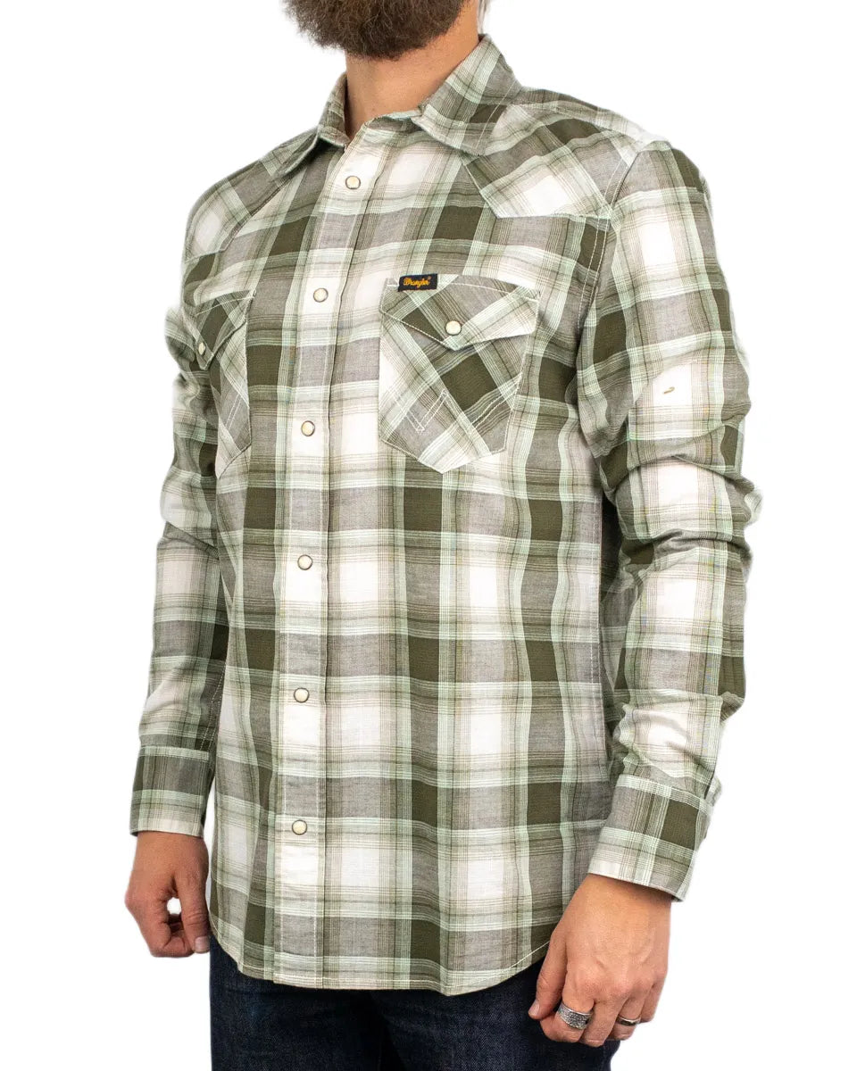 Wrangler - Flanellskjorta - Western Shirt - Grön