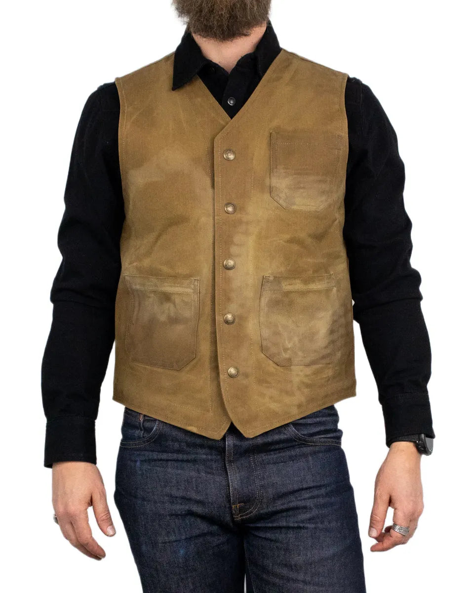 Pike Brothers - Vaxad Väst - 1937 Roamer Vest - Brun
