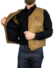 Pike Brothers - Vaxad Väst - 1937 Roamer Vest - Brun