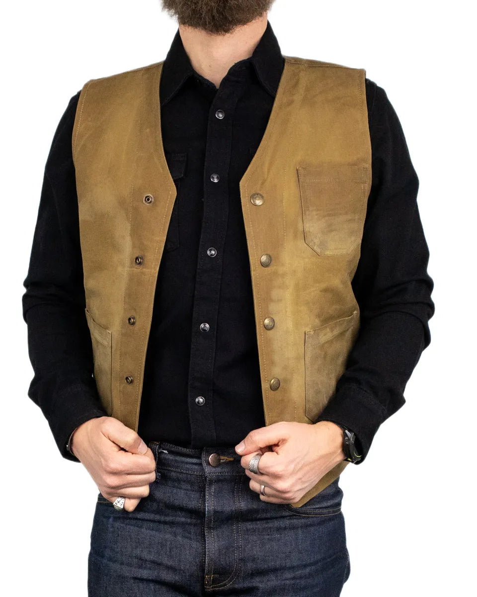 Pike Brothers - Vaxad Väst - 1937 Roamer Vest - Brun