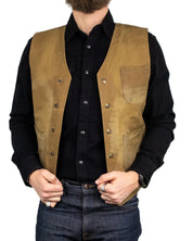 Pike Brothers - Vaxad Väst - 1937 Roamer Vest - Brun