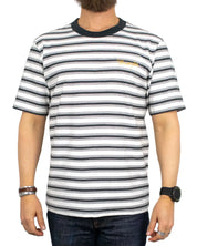 Wrangler - T-Shirt - Striped Tee - Vit