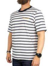Wrangler - T-Shirt - Striped Tee - Vit