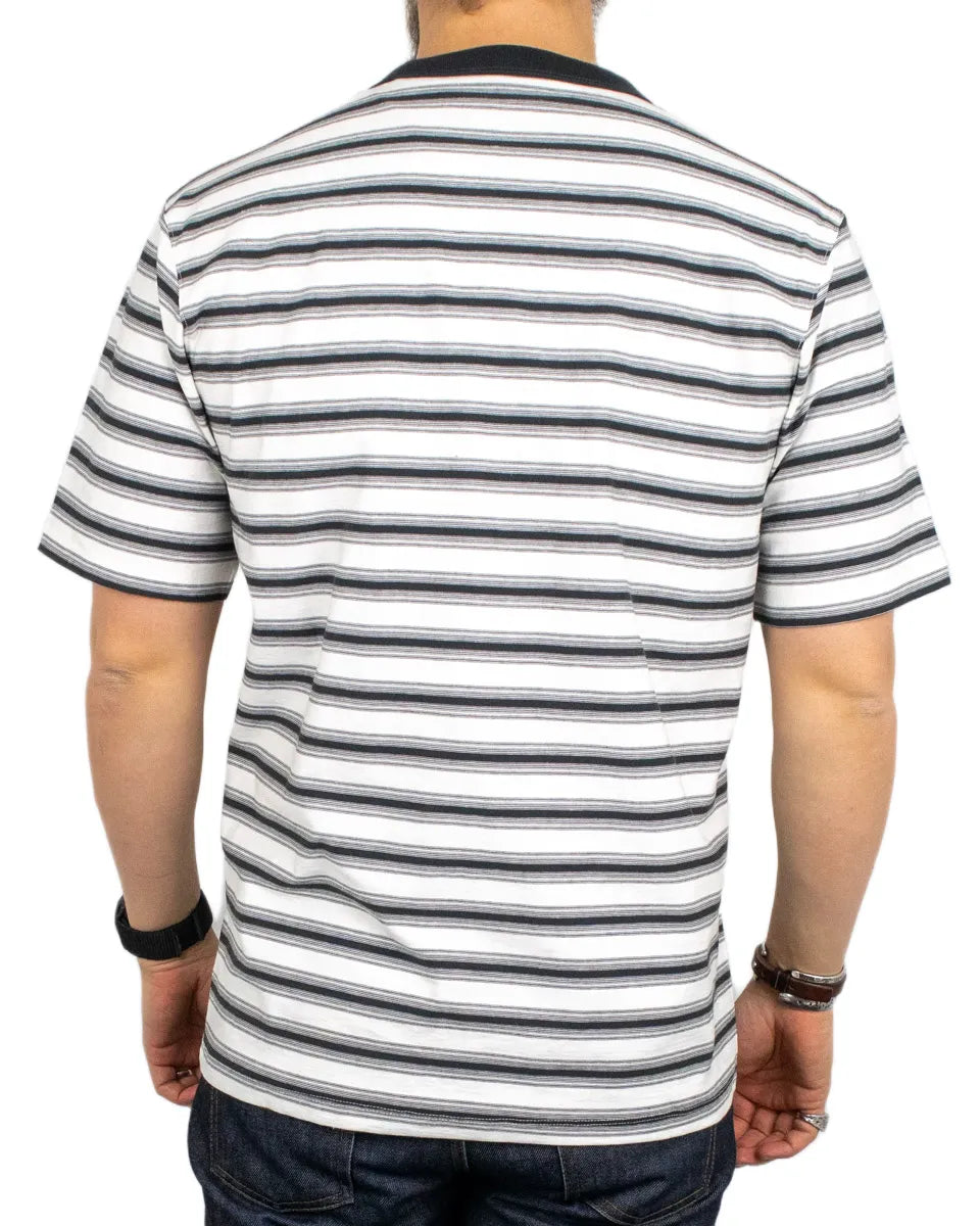 Wrangler - T-Shirt - Striped Tee - Vit