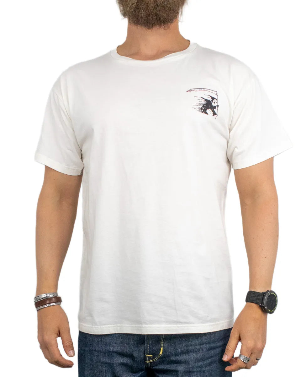 Pike Brothers - T-Shirt - Grim Reaper - Vit