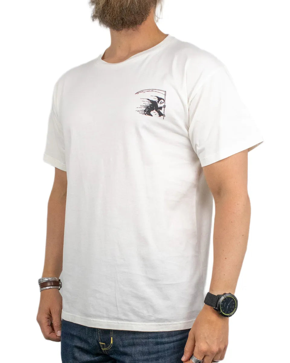Pike Brothers - T-Shirt - Grim Reaper - Vit