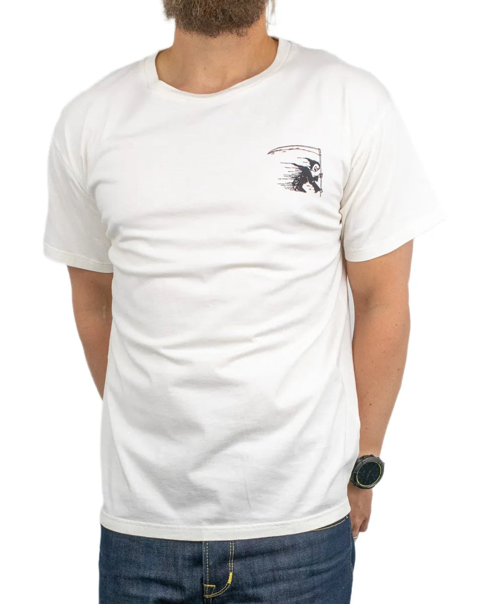 Pike Brothers - T-Shirt - Grim Reaper - Vit