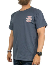 Pike Brothers - T-Shirt - Zero Fucks Given - Blå