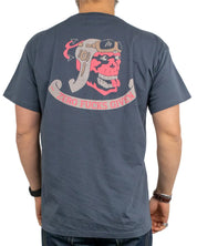 Pike Brothers - T-Shirt - Zero Fucks Given - Blå