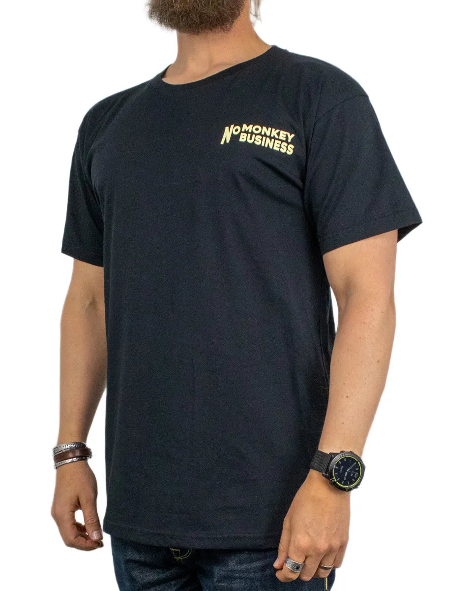 Pike Brothers - T-Shirt - No Monkey Business - Svart