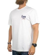 Lee - T-Shirt - Regular Stamp - Vit