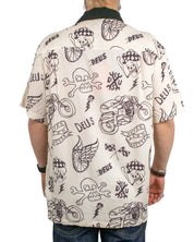 Deus Ex Machina - Kortärmad Skjorta - Doodle Shirt - Benvit