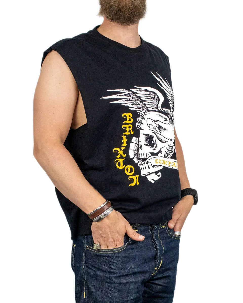 Brixton - Linne - Wolcott Muscle Tank - Svart