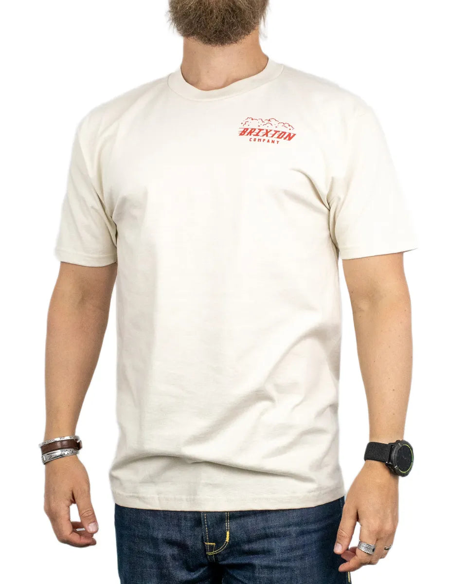 Brixton - T-Shirt - Bulldogger - Tjur - Krämvit