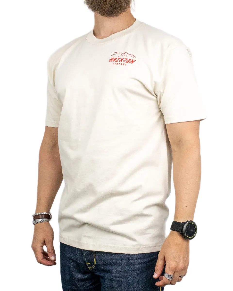 Brixton - T-Shirt - Bulldogger - Tjur - Krämvit
