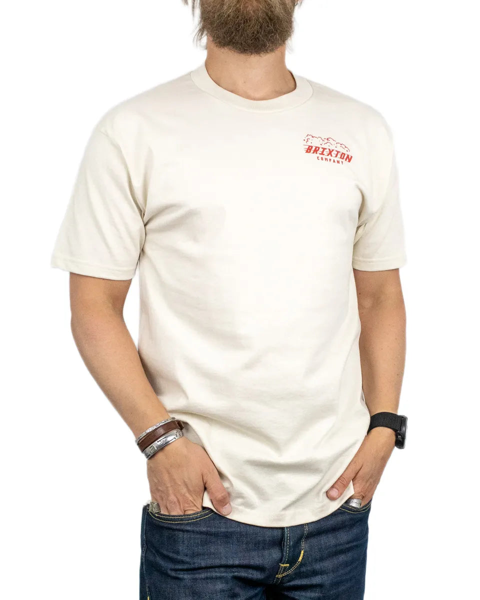 Brixton - T-Shirt - Bulldogger - Tjur - Krämvit