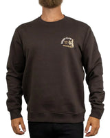 Wrangler - Sweatshirt - Small Graphic Crew Chocolate Torte - Brun