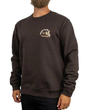 Wrangler - Sweatshirt - Small Graphic Crew Chocolate Torte - Brun