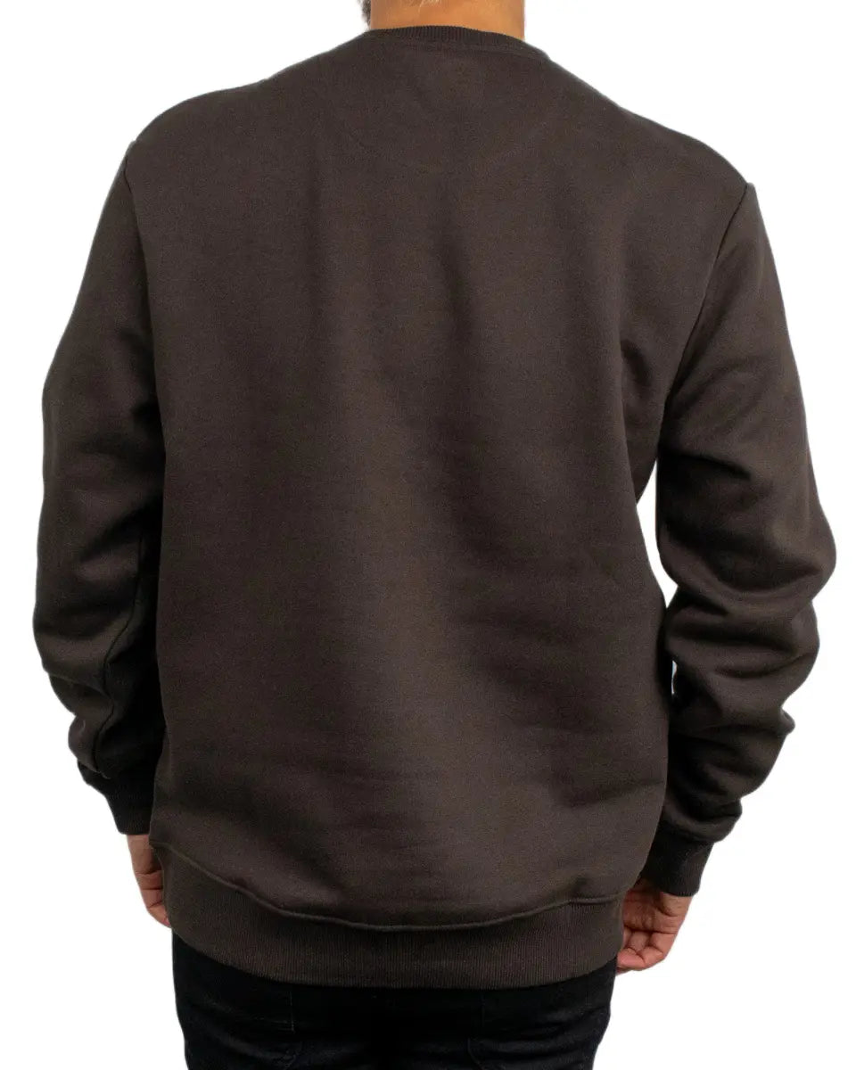 Wrangler - Sweatshirt - Small Graphic Crew Chocolate Torte - Brun