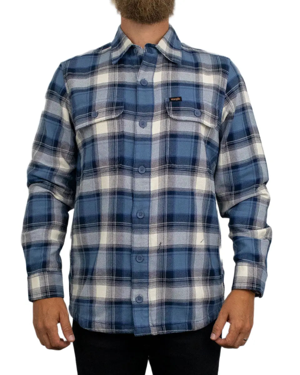 Wrangler - Skjorta - Western Utility Shirt Bering Sea - Blå
