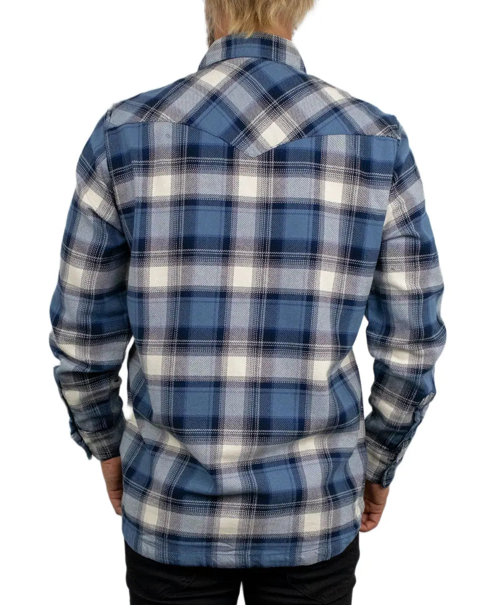 Wrangler - Skjorta - Western Utility Shirt Bering Sea - Blå