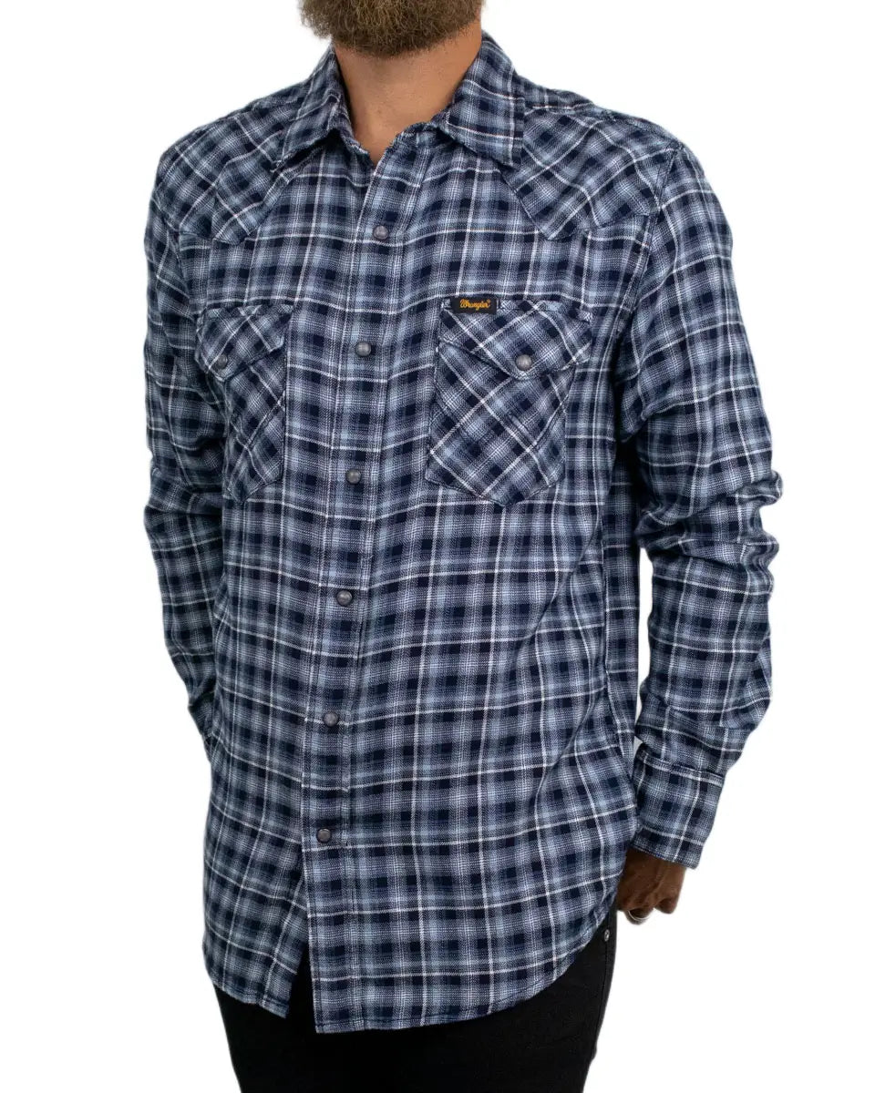 Wrangler - Skjorta - Western Shirt Deep Blue - Blå