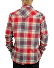 Wrangler Western Shirt Chili Pepper i rött rutmönster, baksida