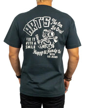 Lee Workwear Crew Tee i tvättad svart, baksida