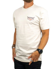 Brixton Kinsey T-Shirt i krämvit, snett framifrån