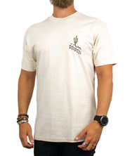 Brixton Keslo T-Shirt i krämvit, snett framifrån