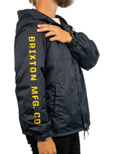 Brixton Claxton Lightweight vindjacka i svart, detalj av huva