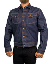 Nudie Conny Denim Jacket Dry One i rå indigo, snett framifrån