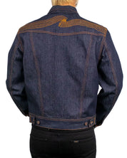 Nudie Conny Denim Jacket Dry One i rå indigo, sidovy