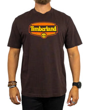 Timberland Heritage Seal T-shirt i brun, framsida med sigilltryck