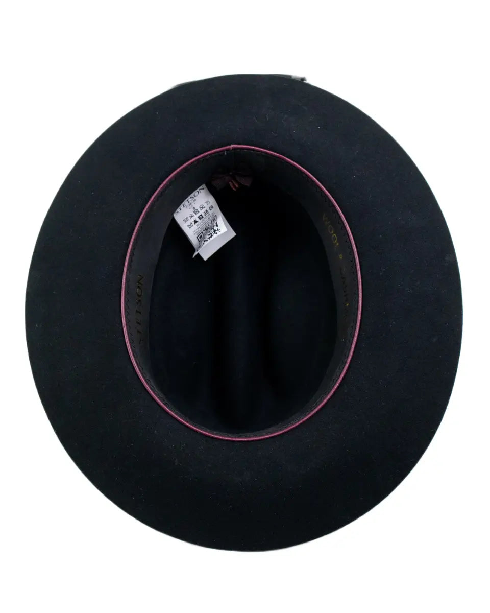 Stetson Ten Sleep westernhatt i svart, uppifrån ner i kullen