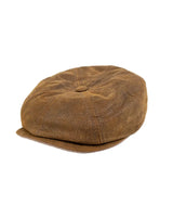 Stetson - Flat Cap - 8 Panel gubbkeps Burney Pigskin - Brun