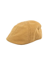Stetson Texas Cotton flat cap i brunt, snett framifrån