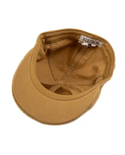 Stetson Texas Cotton flat cap i brunt, undersidan med Stetson-etikett