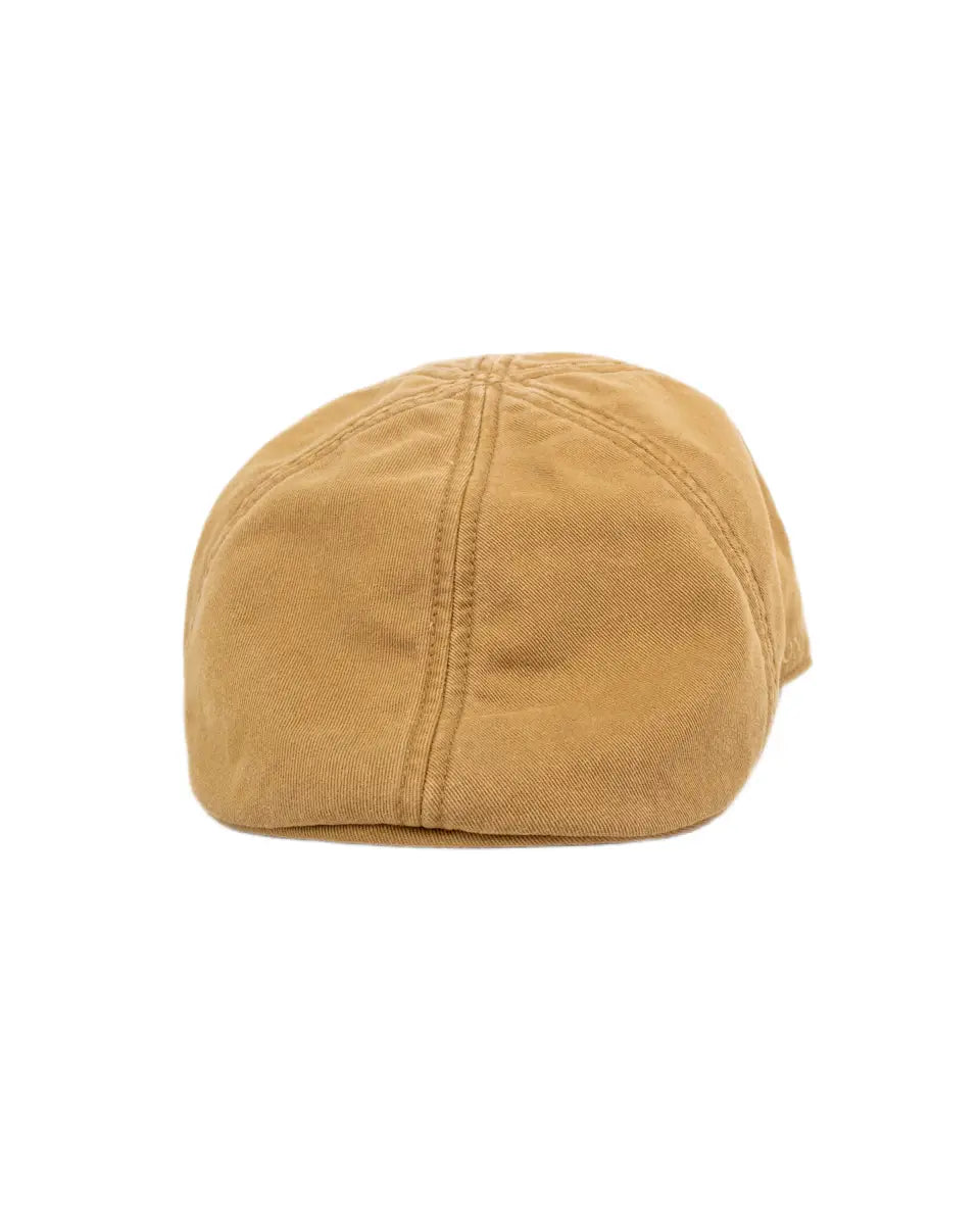Stetson Texas Cotton flat cap i brunt, framifrån