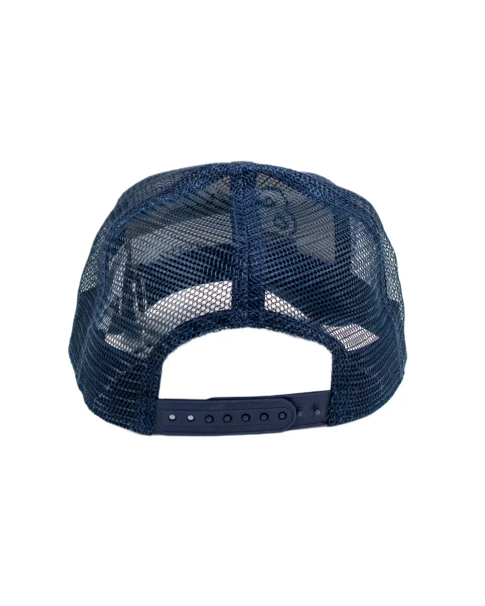 Stetson Speed Shop truckerkeps i benvitt och marinblått, baksidan i mesh med snapback